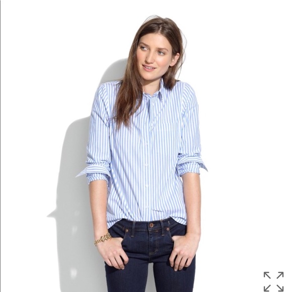 Madewell Tops - 2/ 35 Madewell Cafe striped cotton shirt